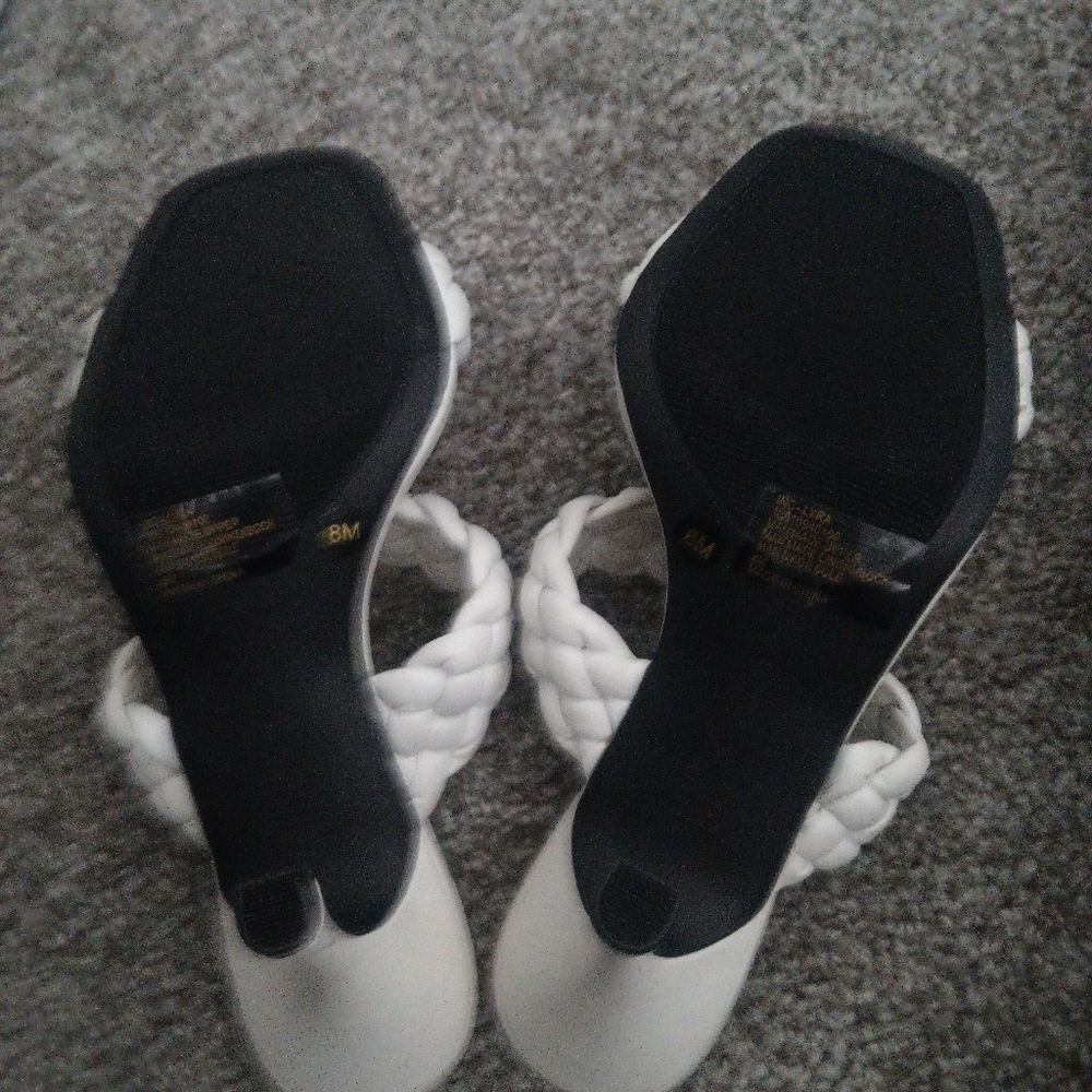 INC International Concepts White Braided Women's Sandals - Picture 4 of 4